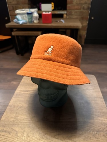 Orange kangol wool bucket hat - wool,